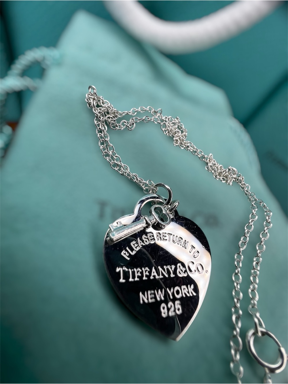 Tiffany & Co. Silver Heart Tag Necklace